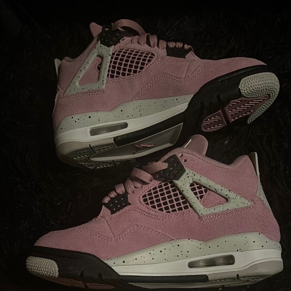 Pink and Gray Jordan 4 retro